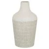 Grayson Lane Contemporary Style Vase - White Metal - 13-in X 8-in