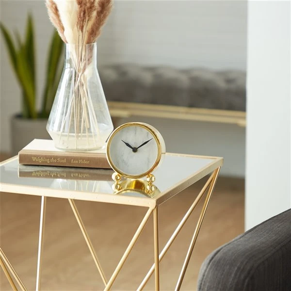 Grayson Lane Analog 4-in x 4-in Gold Round Tabletop Standard Clock 2 Grayson Lane Analog 4-in x 4-in Gold Round Tabletop Standard Clock - Image 2