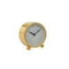 Grayson Lane Analog 4-in x 4-in Gold Round Tabletop Standard Clock