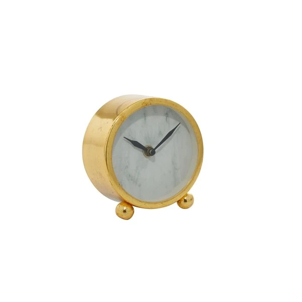 Grayson Lane Analog 4-in x 4-in Gold Round Tabletop Standard Clock 1 Grayson Lane Analog 4-in x 4-in Gold Round Tabletop Standard Clock