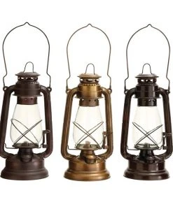 Grayson Lane 3-Candle Metal Lantern Holder - 6-in x 13-in