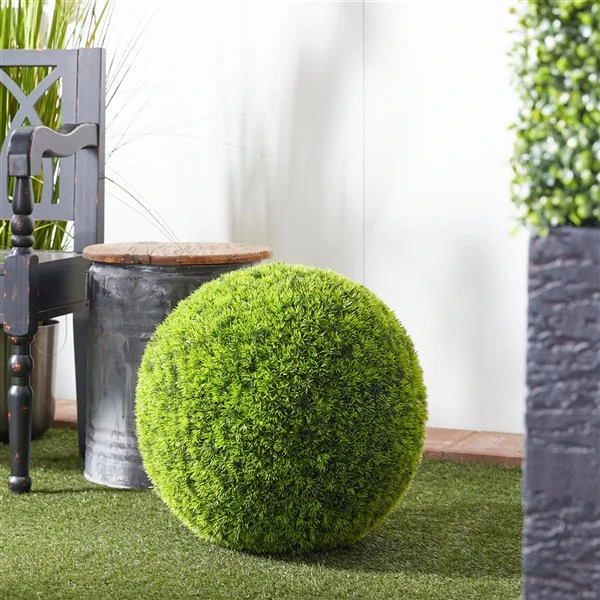 Grayson Lane 22-in Green Artificial Boxwood Plants 2 Grayson Lane 22-in Green Artificial Boxwood Plants - Image 2