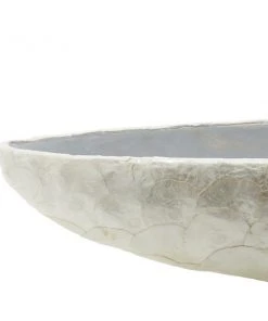 Grayson Lane Coastal Decorative Bowl - White Resin and Shell - 6-in X 36-in -GRAYSON LANE shop 330858323 AlternateImage2 l