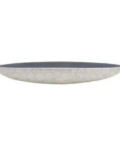 Grayson Lane Coastal Decorative Bowl - White Resin and Shell - 6-in X 36-in