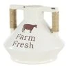 Grayson Lane Set of 2 10-in x 9-in Farmhouse Vase - White Porcelain