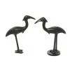 Grayson Lane Set of 2 7-in x 9-in Traditional Bird Sculpture - Black - Aluminum