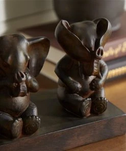 Grayson Lane Eclectic Sculpture - Brown Poly Stone Elephant - 6-in X 12-in -GRAYSON LANE shop 330858337 AlternateImage2 l