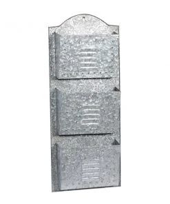 Grayson Lane Farmhouse Magazine Rack Holder - Grey Metal - 35-in X 15-in x 4-in