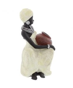 Grayson Lane Eclectic Cream Poly Stone African Lady Sculpture - 10-in X 6-in -GRAYSON LANE shop 330858340 AlternateImage4 l
