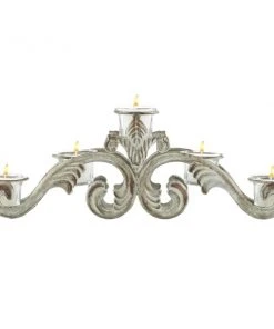 Grayson Lane 5-Candle Metal Pillar Holder - 6-in x 18-in
