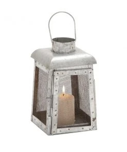 Grayson Lane 1-Candle Metal Lantern Holder (14-in x 7-in x 7-in)