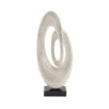 Grayson Lane Sculpture - White Poly Stone Abstract - 30-in X 12-in