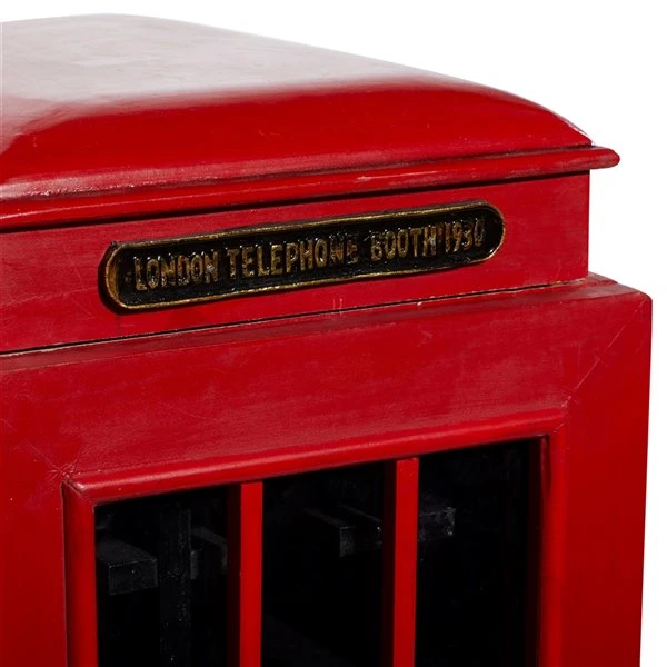 Grayson Lane 27-Bottle Red Wood Vintage Wine Cabinet Holder 4 Grayson Lane 27-Bottle Red Wood Vintage Wine Cabinet Holder - Image 4