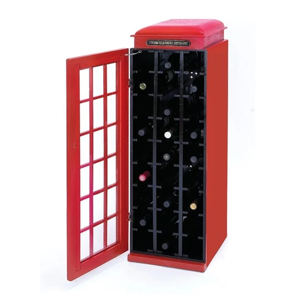 Grayson Lane 27-Bottle Red Wood Vintage Wine Cabinet Holder 1 Grayson Lane 27-Bottle Red Wood Vintage Wine Cabinet Holder