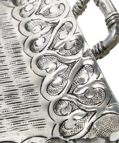 Grayson Lane Set of 3 23-in , 18-in , 15-in Traditional Tray - Silver - Aluminum -GRAYSON LANE shop 330858352 AlternateImage2 l