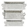 Grayson Lane Set of 3 23-in , 18-in , 15-in Traditional Tray - Silver - Aluminum
