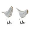 Grayson Lane Set of 2 12-in , 13-in - Grey Bird Farmhouse Sculpture - Metal