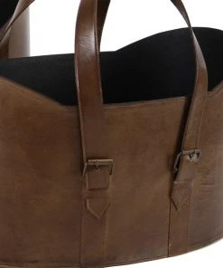 Grayson Lane Set of 2 20-in , 21-in Vintage Magazine Rack Holder - Brown Leather -GRAYSON LANE shop 330858364 AlternateImage2 l