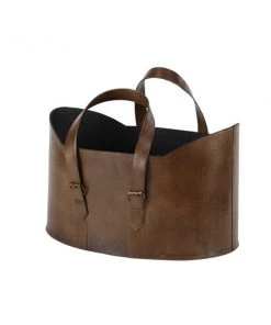 Grayson Lane Set of 2 20-in , 21-in Vintage Magazine Rack Holder - Brown Leather -GRAYSON LANE shop 330858364 AlternateImage4 l