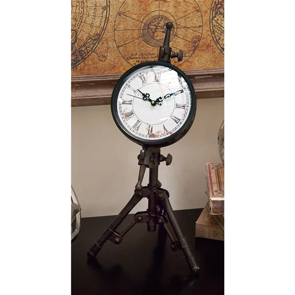 Grayson Lane Analog 14-in x 7-in Black Round Tabletop Standard Clock 2 Grayson Lane Analog 14-in x 7-in Black Round Tabletop Standard Clock - Image 2