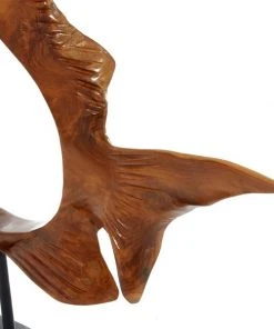Grayson Lane Coastal Fish Sculpture - Brown Teak Wood - 16-in X 19-in -GRAYSON LANE shop 330858366 AlternateImage2 l
