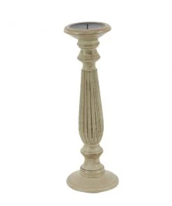 Grayson Lane 3-Candle Pillar Holder - 18-in, 15-in, 12-in - Brown Mango Wood -GRAYSON LANE shop 330858374 AlternateImage5 l