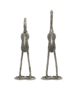 Grayson Lane Set of 2 20-in , 18-in Silver Rustic Bird Sculpture - Aluminum -GRAYSON LANE shop 330858381 AlternateImage3 l