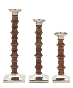 Grayson Lane 3-Candle Wood Pillar Holder - 12-in, 15-in, 18-in -GRAYSON LANE shop 330858387 AlternateImage5 l