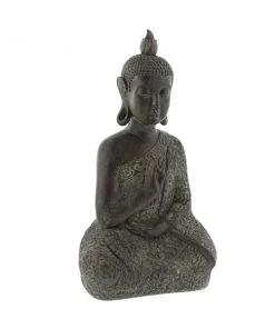 Grayson Lane Buddha Bohemian Sculpture - Brown Poly Stone - 17-in X 9-in -GRAYSON LANE shop 330858388 AlternateImage3 l