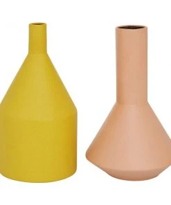 Grayson Lane Set of 2 11.25-in , 11.5-in Rustic Vase - Multi Coloured - Metal