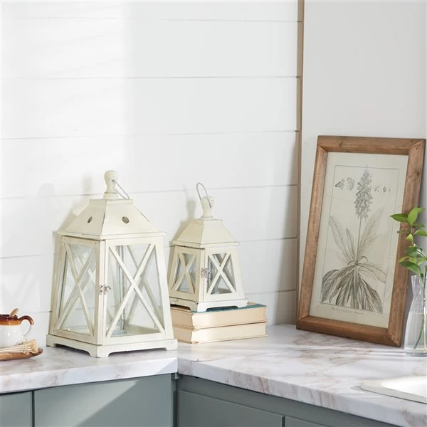 330858398_AlternateImage1_l.jpg Grayson Lane 2-Candle Wood Lantern Holder - 19-in, 12-in -GRAYSON LANE shop 330858398 AlternateImage1 l