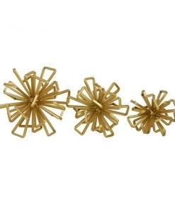 Grayson Lane Set of 3 5-in , 7-in , 8-in - Gold Glam Geometric Sculpture - Metal -GRAYSON LANE shop 330858402 AlternateImage3 l