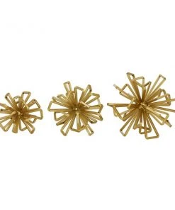 Grayson Lane Set of 3 5-in , 7-in , 8-in - Gold Glam Geometric Sculpture - Metal -GRAYSON LANE shop 330858402 AlternateImage5 l