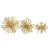 Grayson Lane Set of 3 5-in , 7-in , 8-in - Gold Glam Geometric Sculpture - Metal