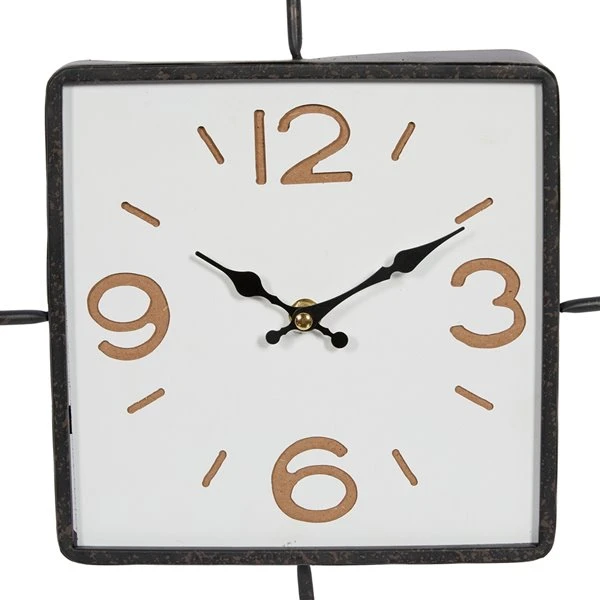 Grayson Lane Analog 12-in x 12-in Black Square Wall Standard Clock 4 Grayson Lane Analog 12-in x 12-in Black Square Wall Standard Clock - Image 4