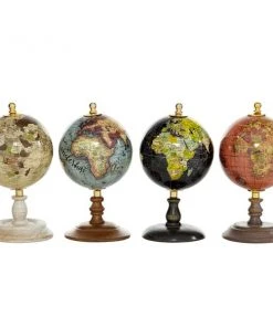 Grayson Lane Set of 4 4-in x 7-in Multi Coloured - Metal Traditional Globe