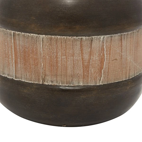Grayson Lane Rustic Decorative Jars - Brown Metal - 11-in X 9-in 4 Grayson Lane Rustic Decorative Jars - Brown Metal - 11-in X 9-in - Image 4