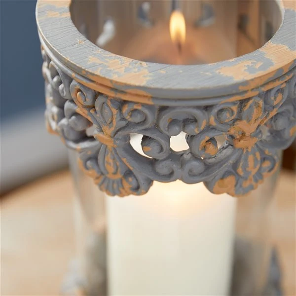 Grayson Lane 1-Candle Resin Pillar Holder - 10-in x 5-in 3 Grayson Lane 1-Candle Resin Pillar Holder - 10-in x 5-in - Image 3