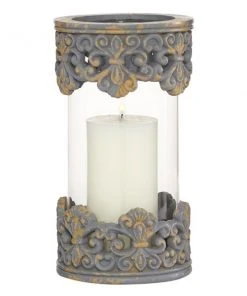 Grayson Lane 1-Candle Resin Pillar Holder - 10-in x 5-in