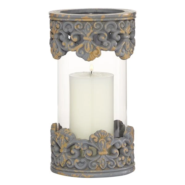 Grayson Lane 1-Candle Resin Pillar Holder - 10-in x 5-in 1 Grayson Lane 1-Candle Resin Pillar Holder - 10-in x 5-in