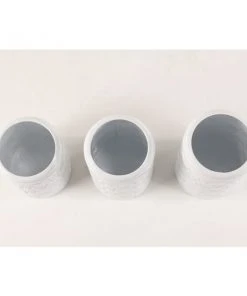 Grayson Lane Set of 3 12-in , 10-in , 9-in Farmhouse Decorative Jar- White - Metal -GRAYSON LANE shop 330858418 AlternateImage5 l