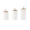 Grayson Lane Set of 3 12-in , 10-in , 9-in Farmhouse Decorative Jar- White - Metal