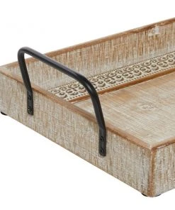 Grayson Lane Set of 2 25-in , 27-in Boho Style Tray - Brown Wood -GRAYSON LANE shop 330858421 AlternateImage2 l