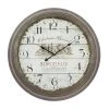Grayson Lane Analog 23-in x 23-in White Round Vintage Wall Standard Clock