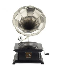 Grayson Lane Vintage Gramophone - Black Mango Wood - 26-in X 14-in -GRAYSON LANE shop 330858437 AlternateImage3 l
