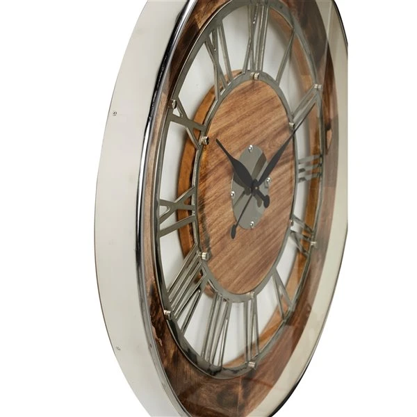 330858441_AlternateImage4_l.jpg Grayson Lane Analog 30-in x 30-in Brown Round Wall Standard Clock -GRAYSON LANE shop 330858441 AlternateImage4 l