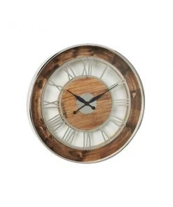 Grayson Lane Analog 30-in x 30-in Brown Round Wall Standard Clock