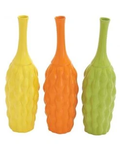Grayson Lane Set of 3 5-in x 18-in Coastal Vase - Multi Coloured - Ceramic