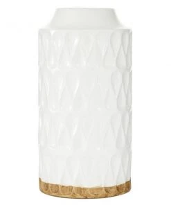 Grayson Lane Set of 2 8-in x 16-in Contemporary Vase - White Porcelain