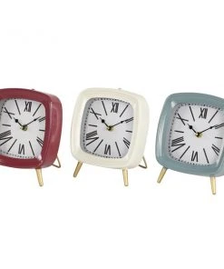 Grayson Lane Analog 8-in x 6-in Set of 3 Multiple Colours Square Tabletop Standard Clock